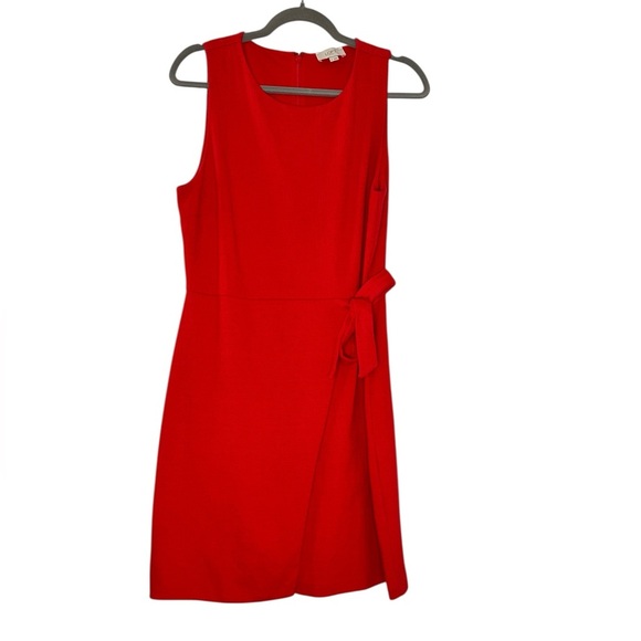 Loft Side Tie Wrap Textured Dress - Picture 1 of 7